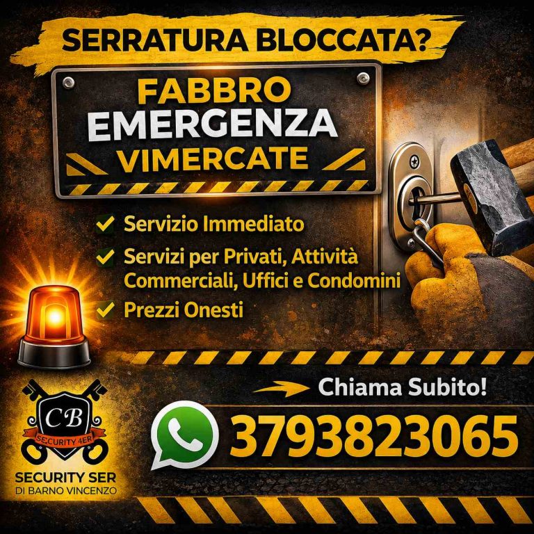 Fabbro a Vimercate – Pronto Intervento 24h Security Ser di Barno Vincenzo