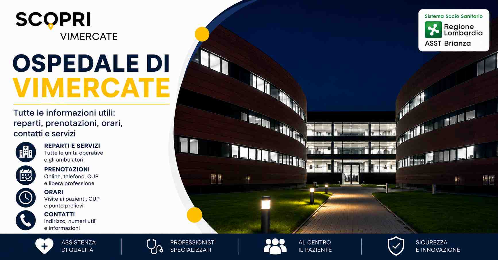 ospedale di vimercate: dove si trova, prenotazioni, contatti, orari di visite e tutte le info utili